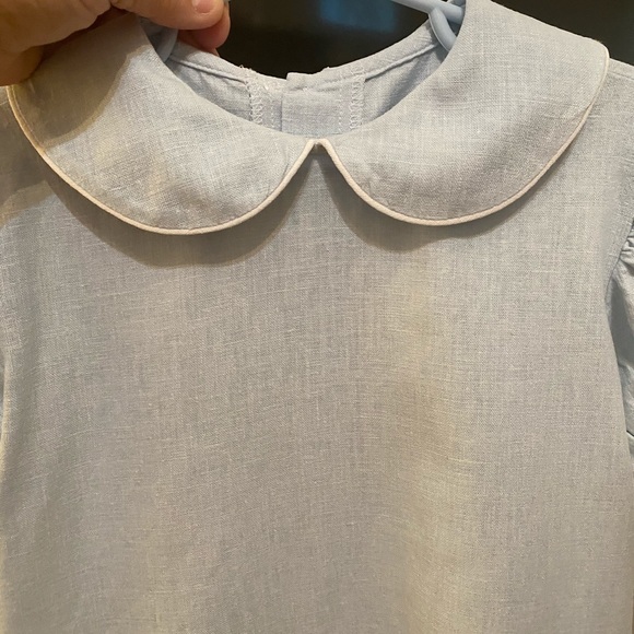 Vintage Cute As a Button Girls Linen Dress size 5 - Picture 6 of 16